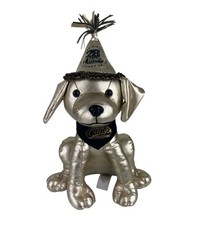 Raising Cane's Golden Birthday Cane Dog Plush Birthday Hat Metallic 2024 Stuffed