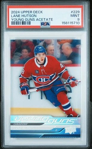 2024 UD EXTENDED SERIES ROOKIE YOUNG GUNS ACETATE #229 LANE HUTSON PSA 9 MINTð¥