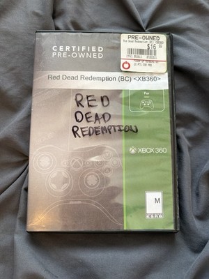 Red Dead Redemption Xbox 360 GameStop Used Game Case 