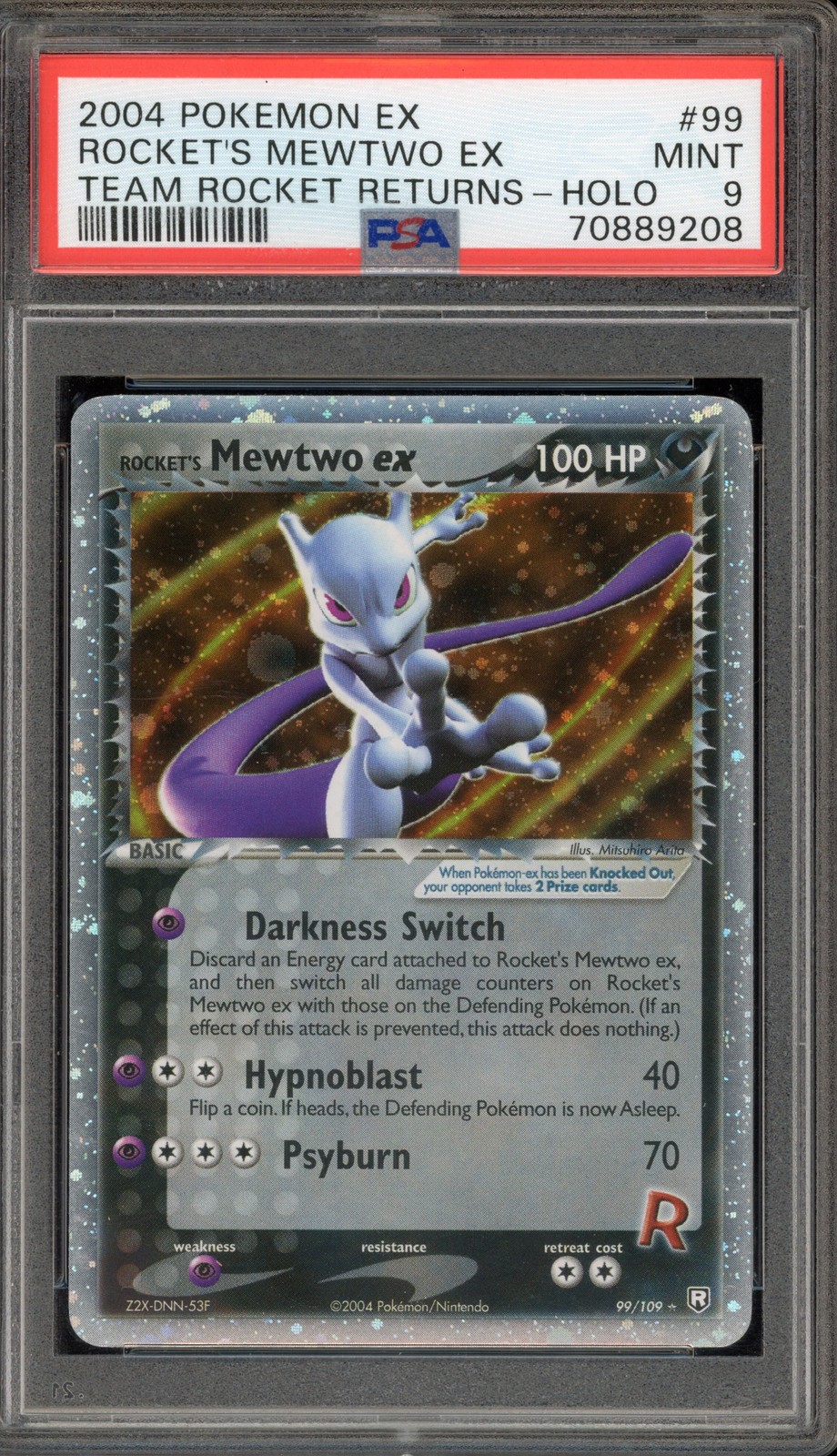 Pokemon Rocket's Mewtwo ex EX Team Rocket Returns Holo Ultra Rare #99 PSA 9 Mint