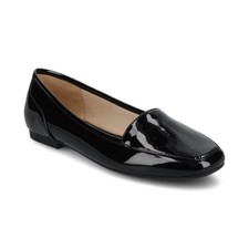 Women's Journee Collection Noelia Square Toe Tailored Flats Black Patent