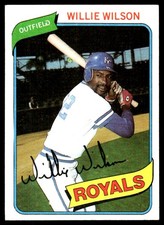 Willie Wilson 1980 Topps #157 Royals MLB READ FREE SHIPPING AutographDen