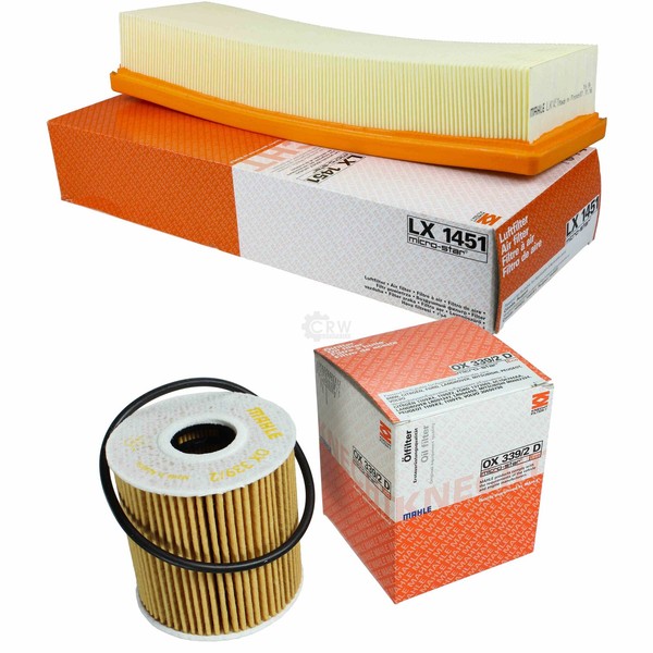 Mahle / Knecht Set Filterpaket Luftfilter LX 1451 ÖLfilter OX 339/2D-image