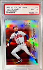 Chipper Jones 1996 Select Certified #7 *Mirror Red* Rare Uncommon #/90 PSA 9