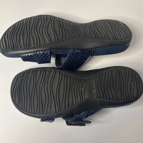 VIONIC Skylar Slide Sandals Women's Blue Snake Slip On Orthotic - US Size 6 - Picture 4 of 5
