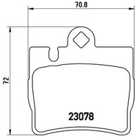 Brembo Bremsbelagsatz, Scheibenbremse P 50 042 FüR MERCEDES-BENZ