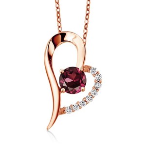 Authentic The Crimson Heart Of Passion 18K Rose Gold Plated Rhodolite Garnet Talisman