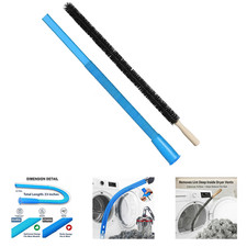 Clothes Dryer Vent Cleaner Kit with Vacuum Hose Attachment Brush Lint Remover