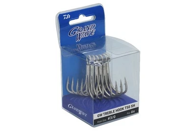 DAIWA GRANDWAVE Treble Hook 6 Stück 1/0-6/0 Meeresdrilling Salzwasserdrilling - Bild 1 von 3