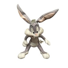 Vintage 1998 Looney Tunes Bugs Bunny Plush Stuffed Animal Warner Bros 90s Toy