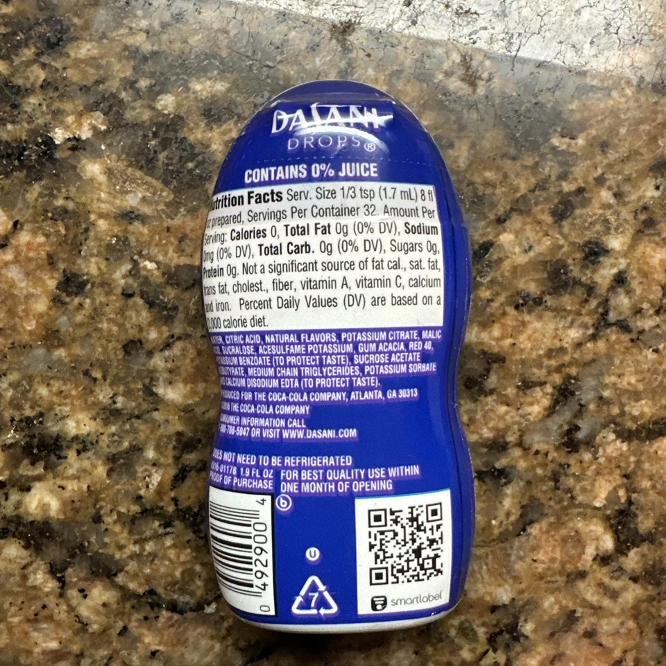 DASANI GOTAS POTENCIADOR DE AGUA Ponche de Sandía 1.9 FL OZ BOTELLA ¡EN MUY BUEN ESTADO! Foto 2 de 3