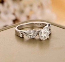 2Ct Round Cut Lab Created Diamond 14K White Gold FN Birthday Gift Ring