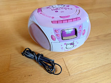 Tested Working Hello Kitty 2008 KT2028H AM/FM Stereo CD Cassette Recorder
