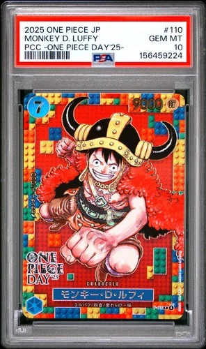 2025 ONE PIECE JAPANESE PREMIUM CARD COLLECTION #110 MONKEY D. LUFFY PSA 10