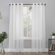 No. 918 Emily Sheer Voile Grommet Curtain 59"W x 84"L Pack of 1 , White