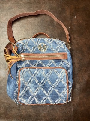 M Marco MKP Collection Women s Jeans Denim Backpack 14 X 14 Anti-Theft 
