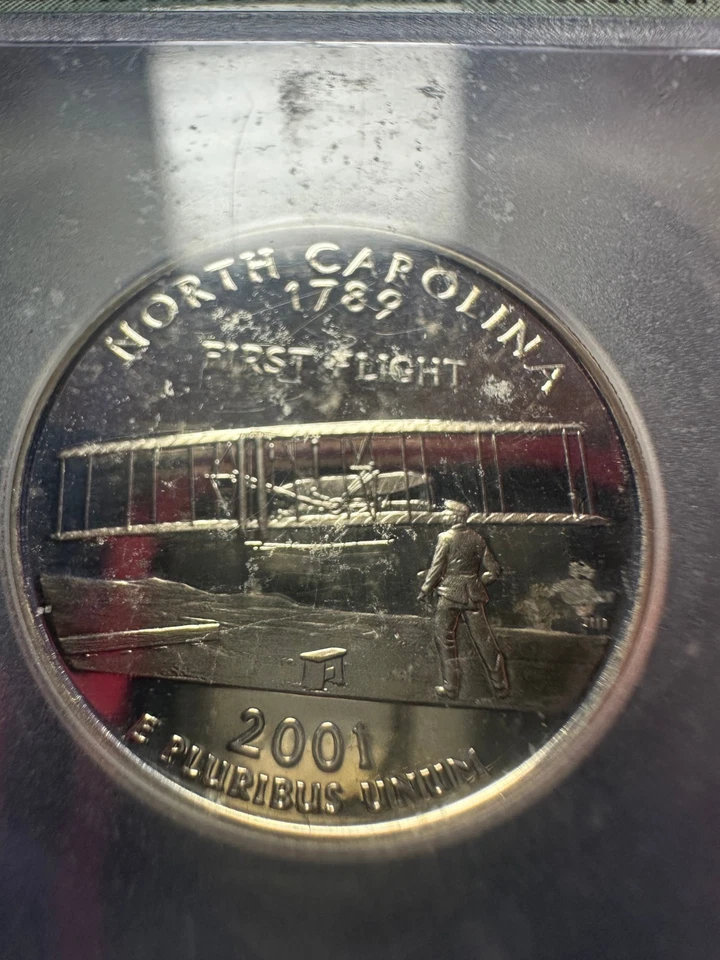 2001-S - STATE QUARTER - NORTH CAROLINA - ICG - PR - 69 - DCAM - Image 2 of 4