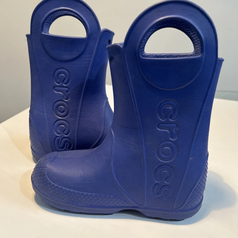 Crocs Handle It Clásicas Botas de Lluvia Azul Goma 12803 Juvenil Talla 11 Foto 4 de 4