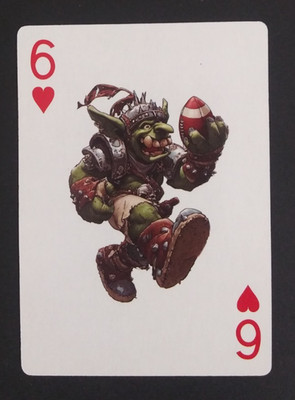 Goblin Sport Theme Playing Card 6 Hearts