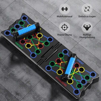 24-in-1 Liegestützebrett Push Up Board inkl. Widerstandsbänder Liegestütze Brett