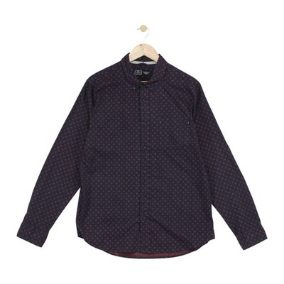 Nike gemustertes Shirt Herren Größe L schwarz Skate Button-Down Baumwolle