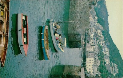 Postcard Photographic postcard of Polperro Harbour Entrance
