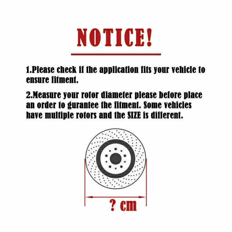 Pastillas de rotores de freno delanteras y traseras aptas para GMC Sierra 2500 HD 2011-2019 ranuradas Foto 3 de 4