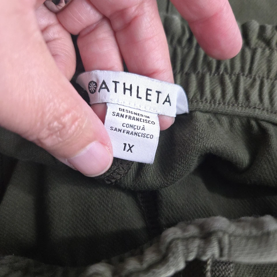 Pantalones de mujer Athleta talla grande verdes talla 1X Foto 3 de 4