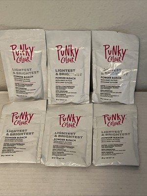 6 Punky Colour Lightest & Brightest Powder Bleach - 1oz Per Packet