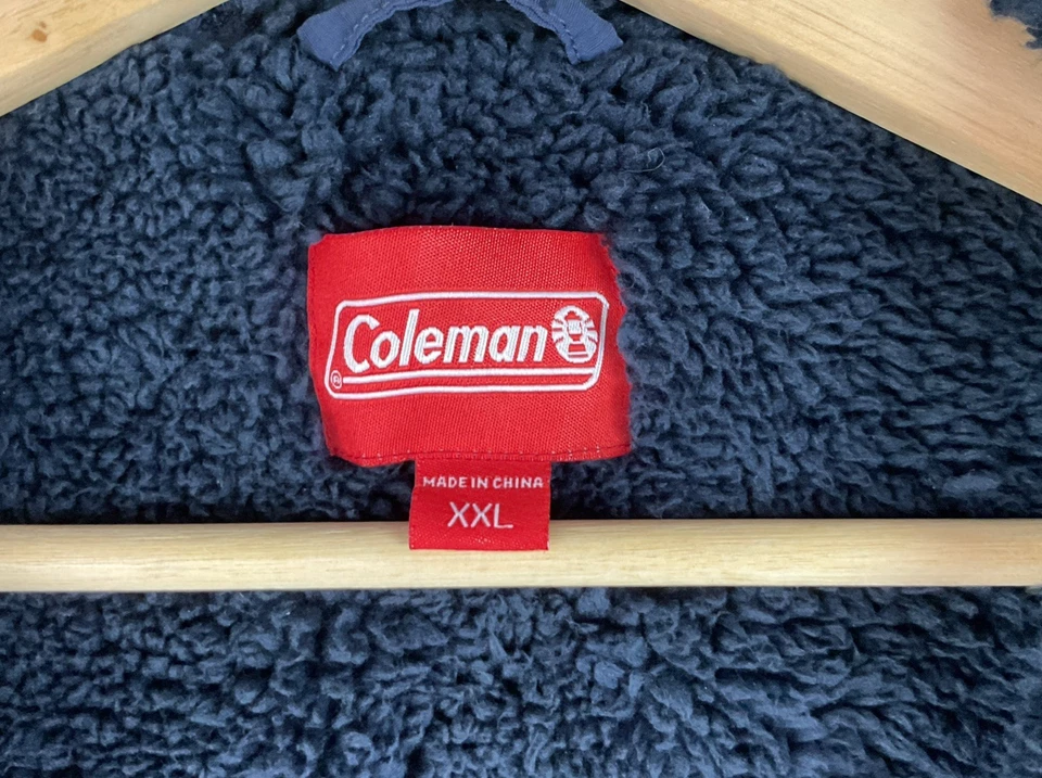 Coleman “The Outdoor Company” Sherpa Lined Navy Blue Jacket Full Zip Men’s XXL - Image 4 of 4