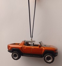 GMC Hummer EV Custom Christmas Car Ornament 1/64 Die-cast Orange