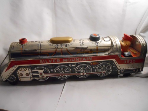 Vintage SILBER BERG EXPRESS ZUG Dose mit Box Modernes Spielzeug Japan Akku #3525 - Bild 2 von 12