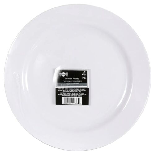 White Plastic Dinner and Dessert Plates 48 count, 24 for Dinner +24 for Dessert - Picture 2 of 3