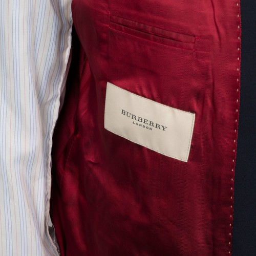 Burberry London Herren Blazer Wolle Einfarbig Einreiher Schwarz Zwei Knöpfe 26 L  - Bild 5 von 16