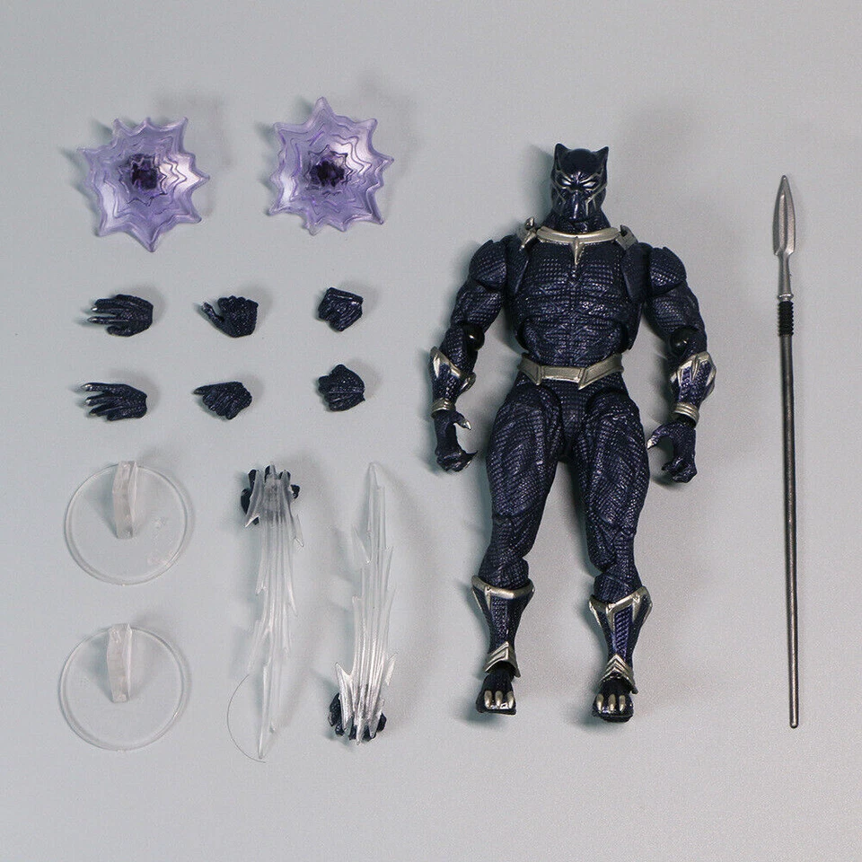 Increíble figura de acción Yamaguchi Revoltech Black Panther nueva en caja 6 pulgadas versión China Foto 4 de 4