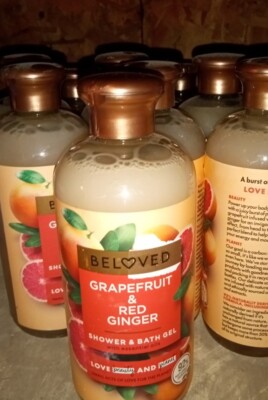 8 Pk Beloved Grapefruit Oil & Red Ginger Shower Gel w/ Essential Oils, 11.8 oz 