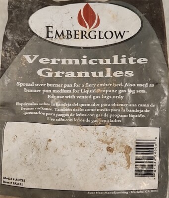 Emberglow ~ Vermiculite Granules, For Fiery Ember Effect, Vented Gas Logs, ACC18