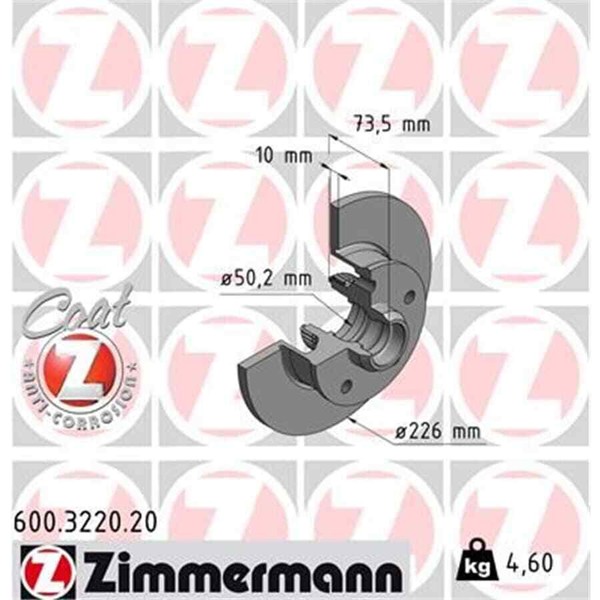 2X Zimmermann Bremsscheibe 600.3220.20-image