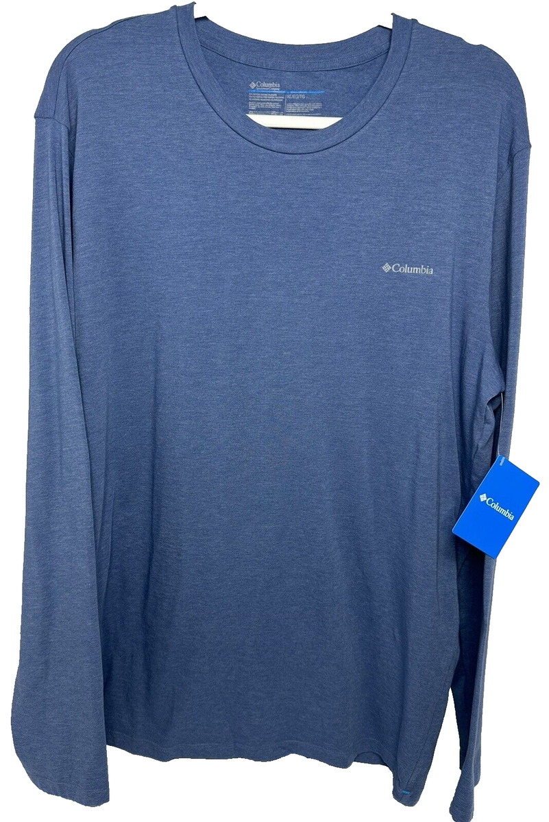 ★★Columbia★★ CU BIG WAVE LOGO SS TSHIRTS LIGHT MELANGE C Columbia Men's Graphic Print T-Shirt Short Sleeve Crew Neck