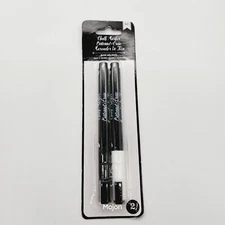 American Crafts Erasable Chalk Markers 2/Pkg Black & White Opaque Odorless