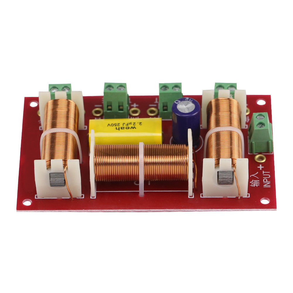 2pcs 200W 3 Ways Speaker Crossover Treble + Midrange + Dual Bass Audio 4-Ways