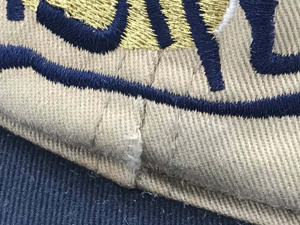 Sombrero Vintage Años 90 Snapback RARO Houston Astros Exxon Beige Azul Marino Foto 3 de 4