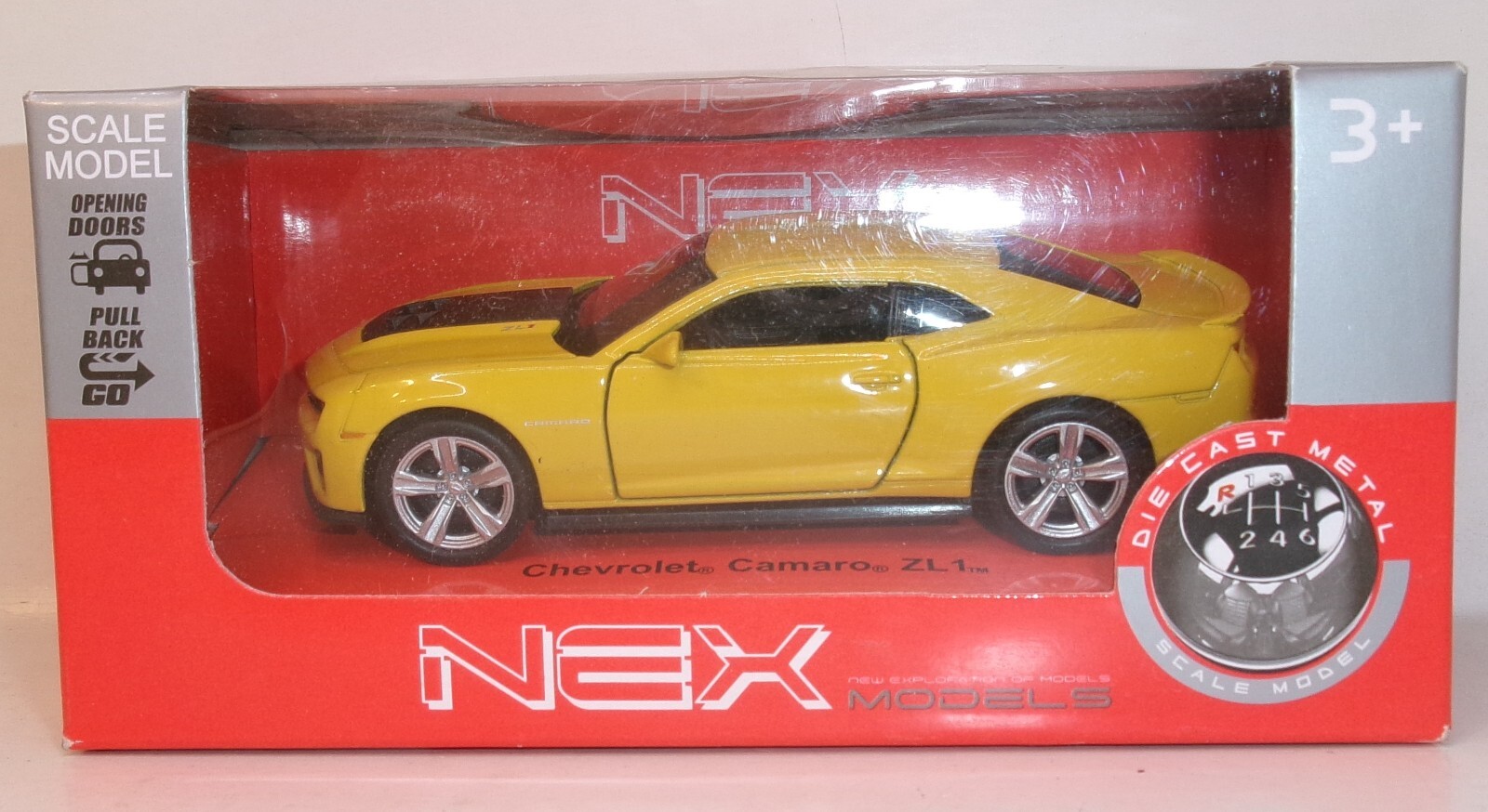 2016 WELLY NEX MODELS 1:38 YELLOW CHEVROLET CAMARO ZL1