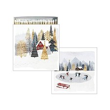Paperproducts Design - Match Box Set of 2 - Mountain Lodge/Skating