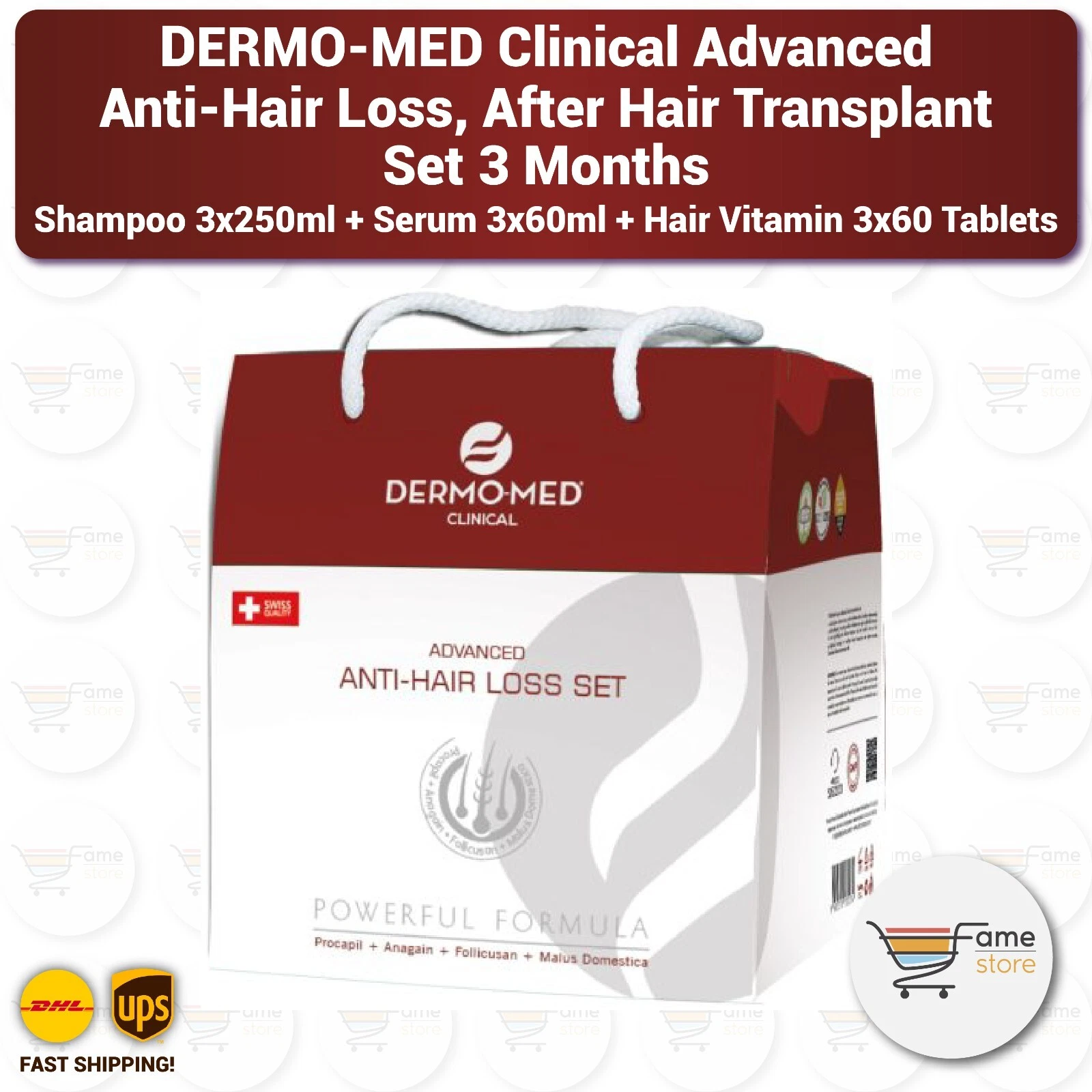 Dermomed Clinical 3 Months Advanced Anti-Hair Loss, After Hair Transplant Set