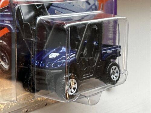 Matchbox Yamaha Rhino ATV Blue/Black, White Wheels Sealed On Card 75/75 - Picture 3 of 6