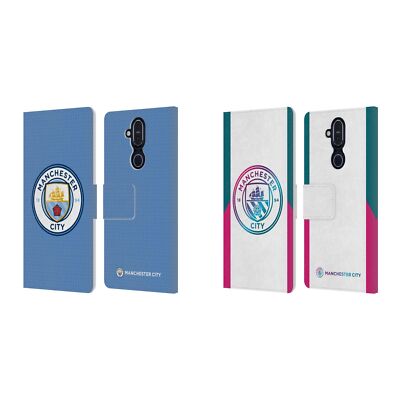 MANCHESTER CITY MAN CITY FC 2021/22 BADGE KIT LEATHER BOOK CASE FOR NOKIA PHONES