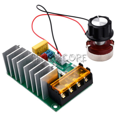 4000W 0-220V AC SCR Electric Voltage Regulator Motor Speed Controller Dimmer DE