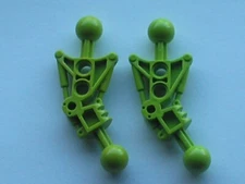 2 x LEGO Lime Bionicle Toa Leg Ref 32482 Set 8535 8567 