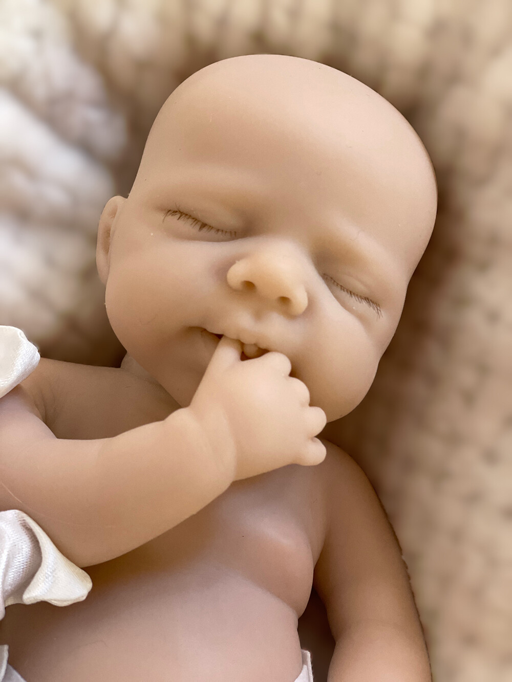 13inch Open Mouth Pascale Baby DIY Unpainted Full Body Silicone Baby Girl Dolls